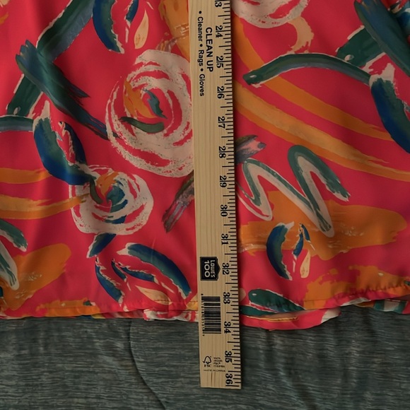 Floral V-Neck Dress in Pink and Blue Large - Picture 8 of 8